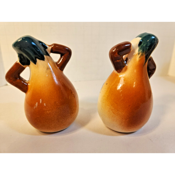 Vtg Japan Onion Anthropomorphic 4 pc Cruet Set Oil/ Vinger, Salt & Pepper Shaker - Picture 11 of 13